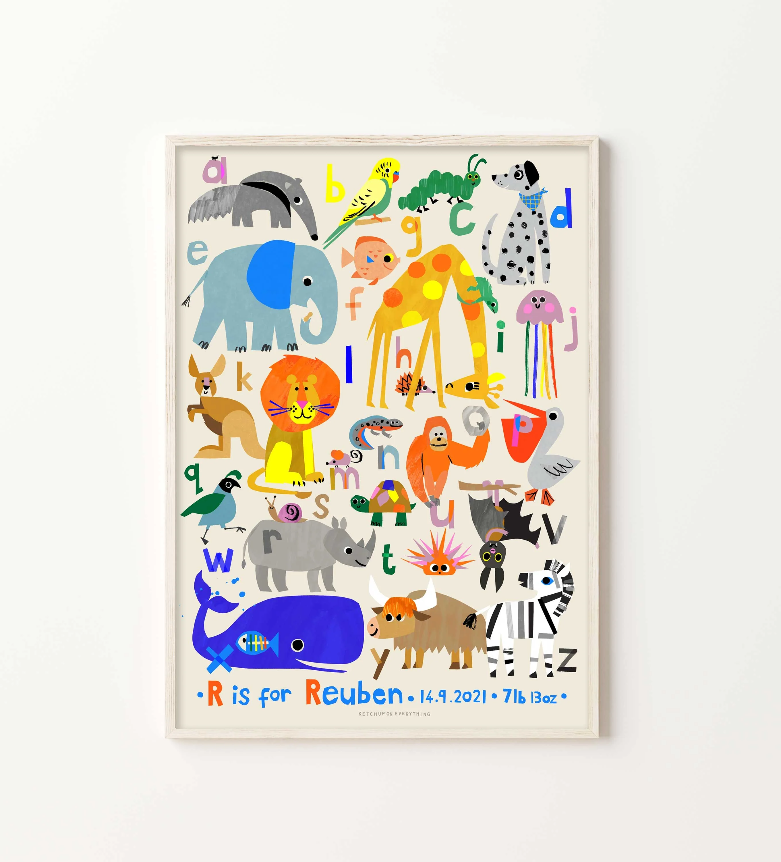 Personalised Animal Alphabet Print - Image 2