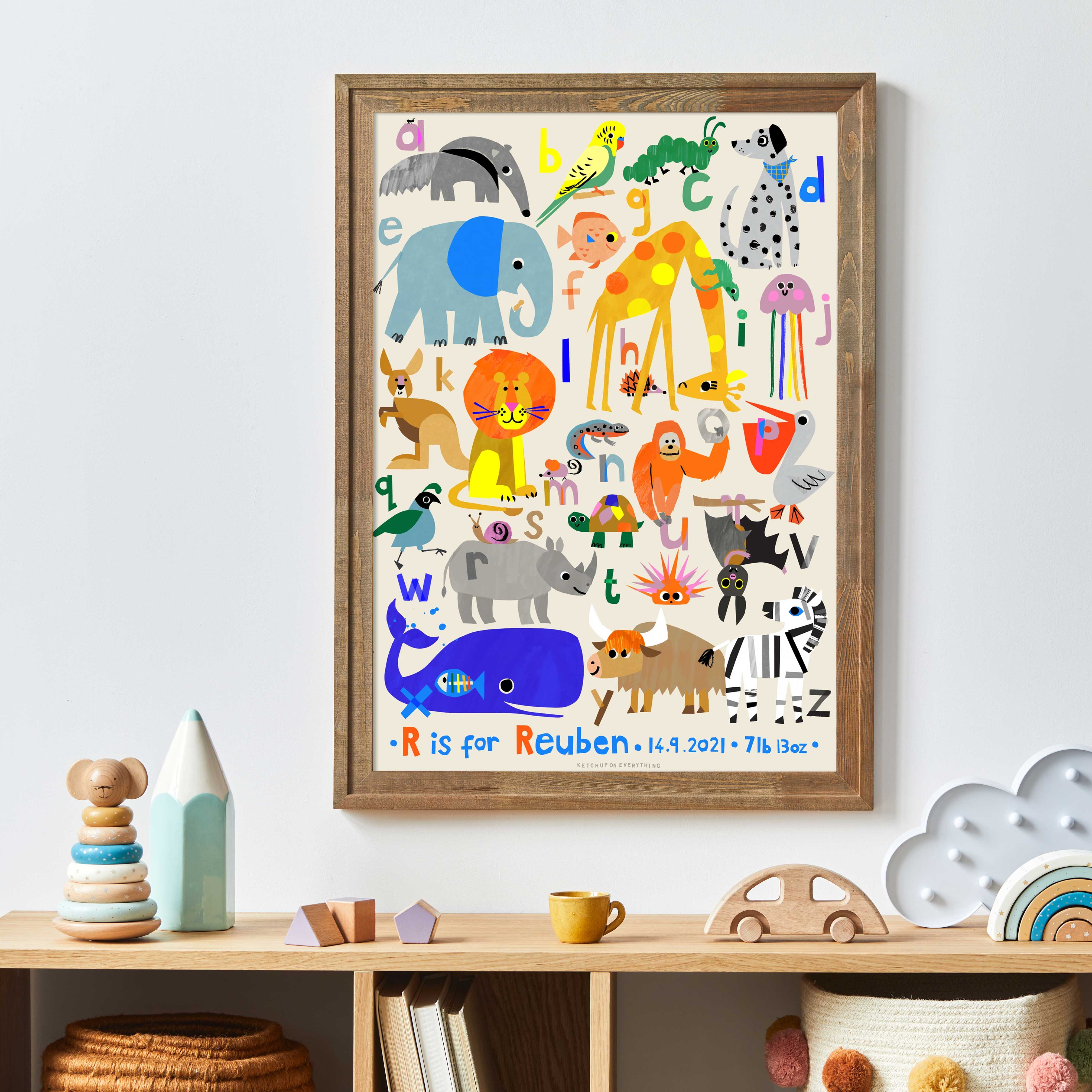Personalised Animal Alphabet Print - Image 3