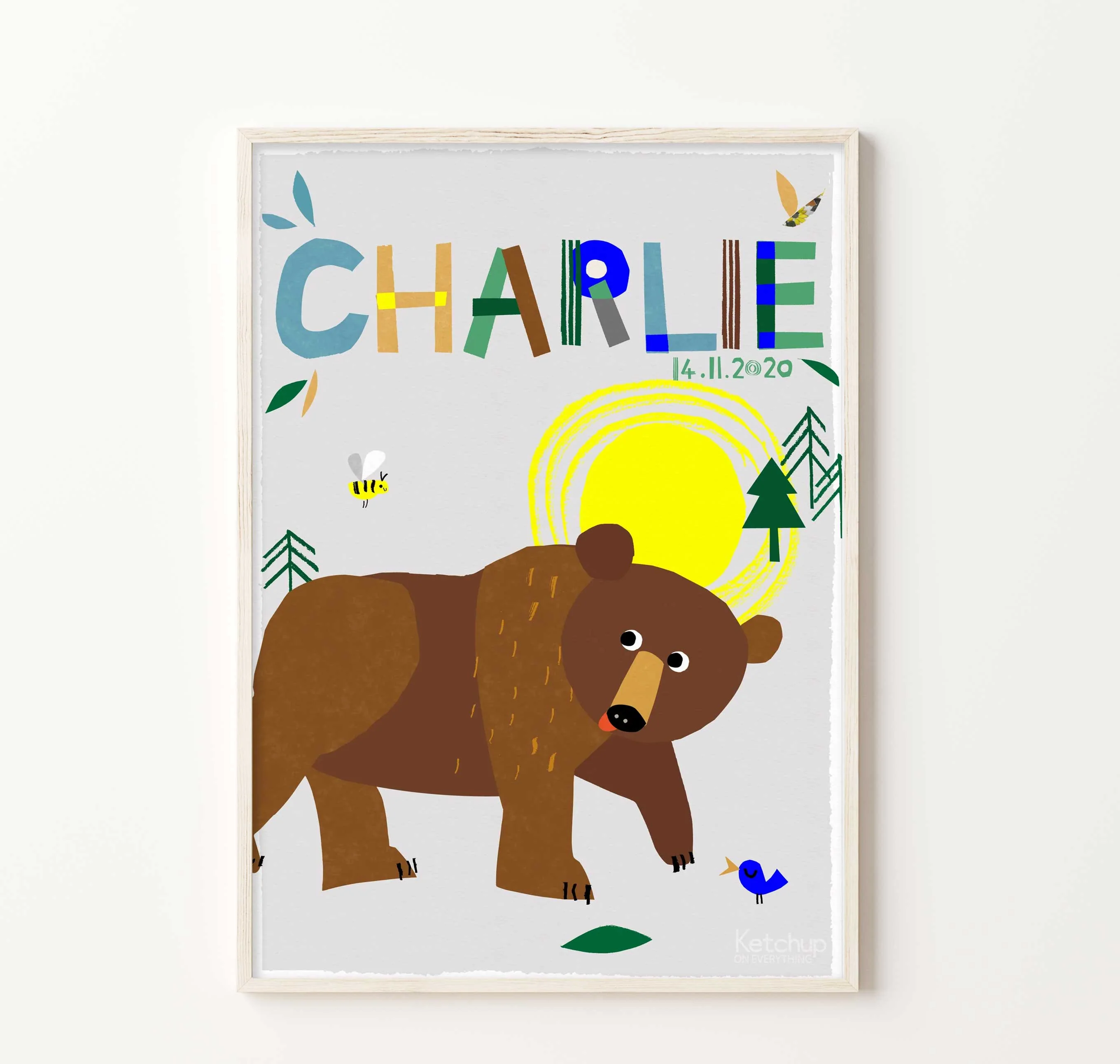 Personalised Bear Print
