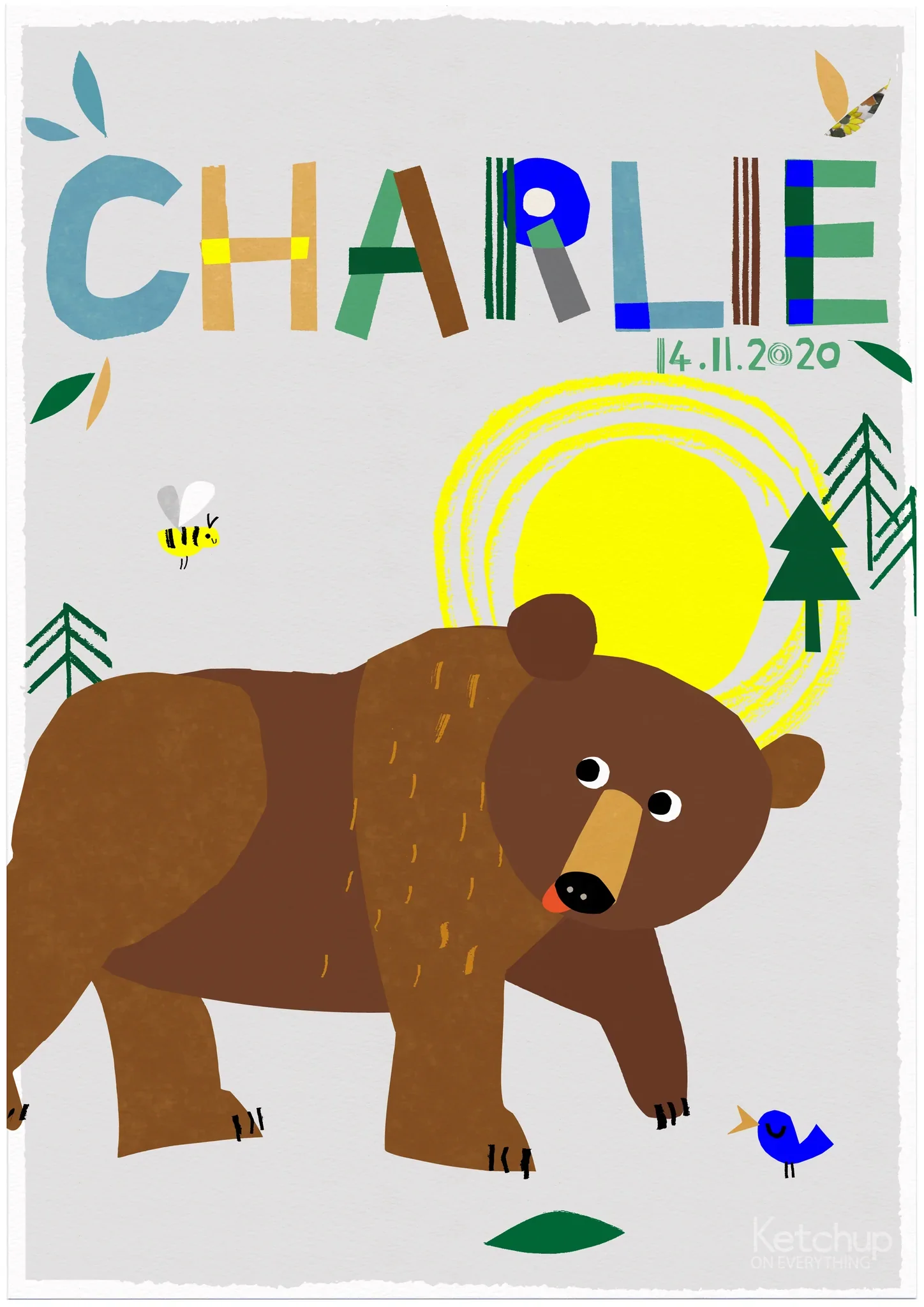 Personalised Bear Print - Image 2