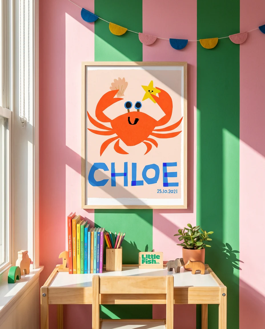Personalised crab Print