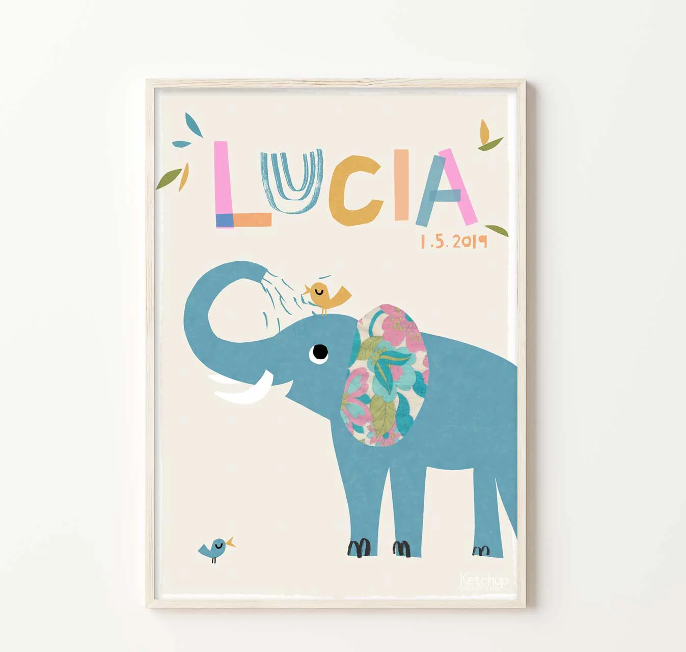 Personalised Elephant Print