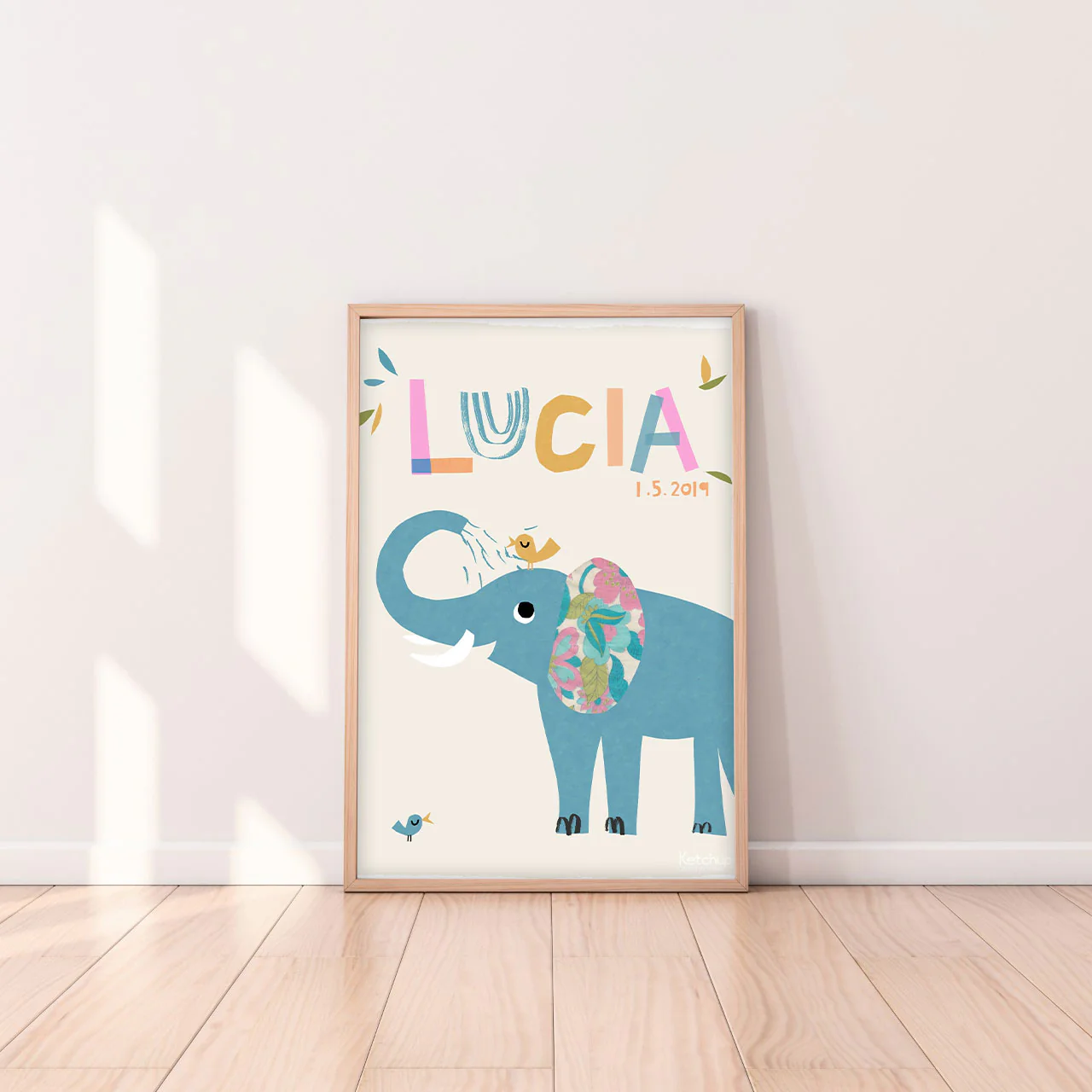 Personalised Elephant Print - Image 2