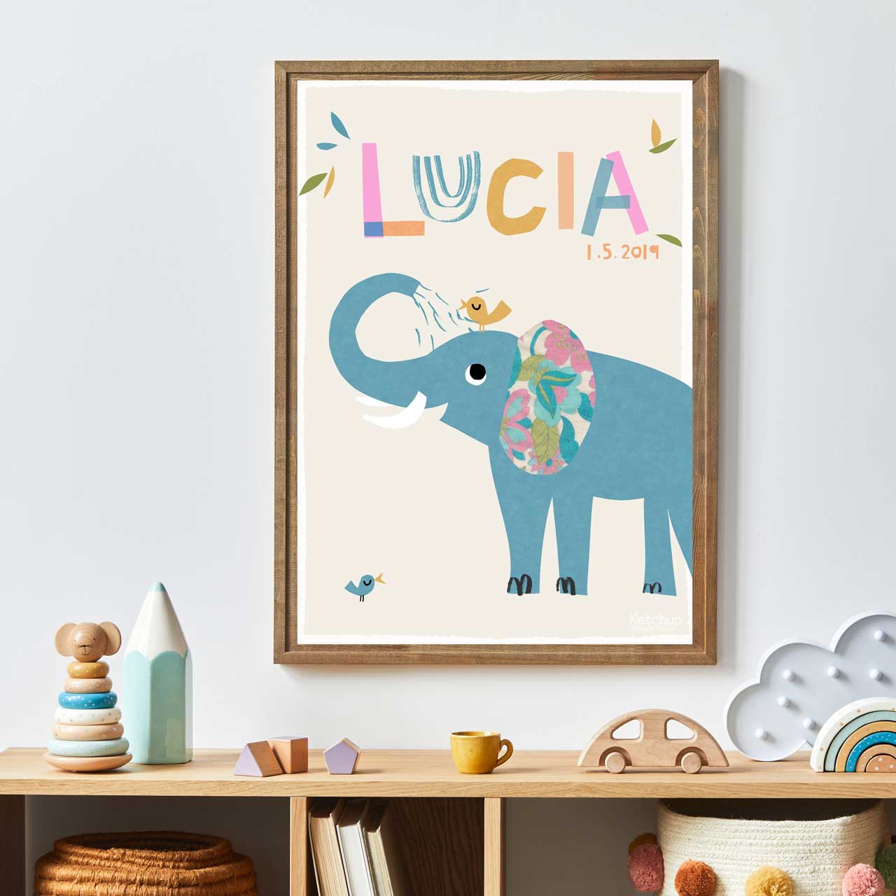 Personalised Elephant Print - Image 5