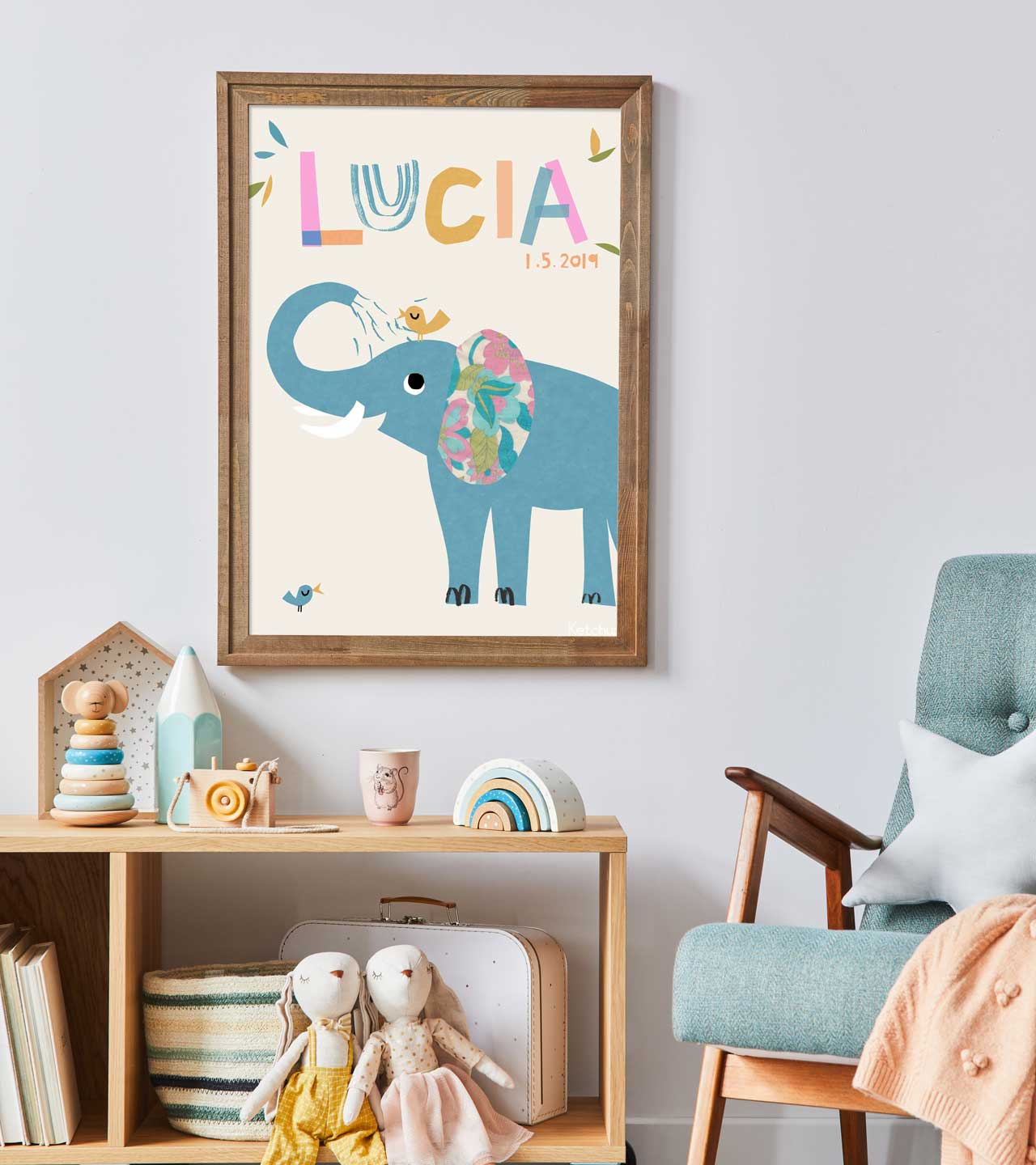 Personalised Elephant Print - Image 6