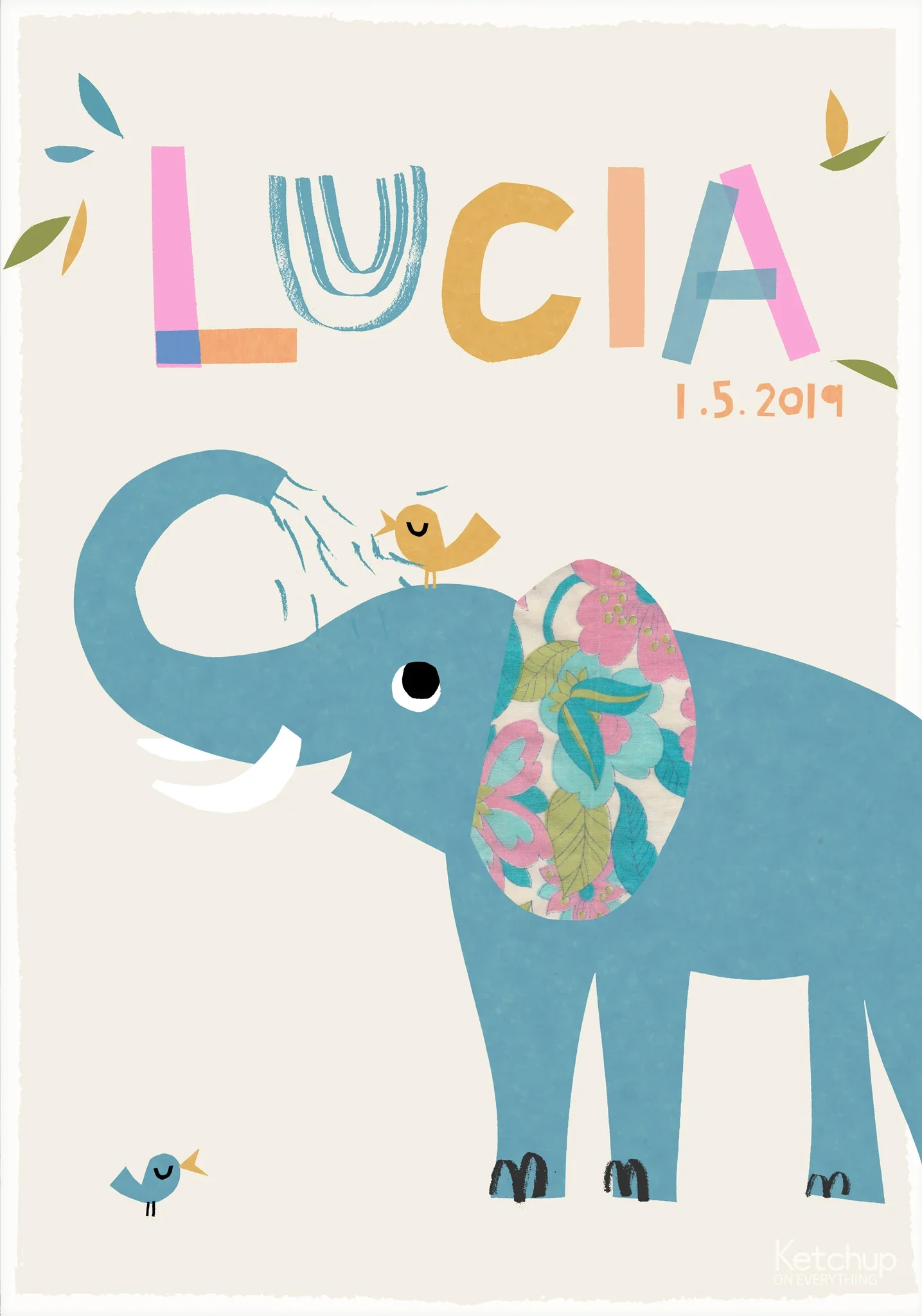 Personalised Elephant Print - Image 7