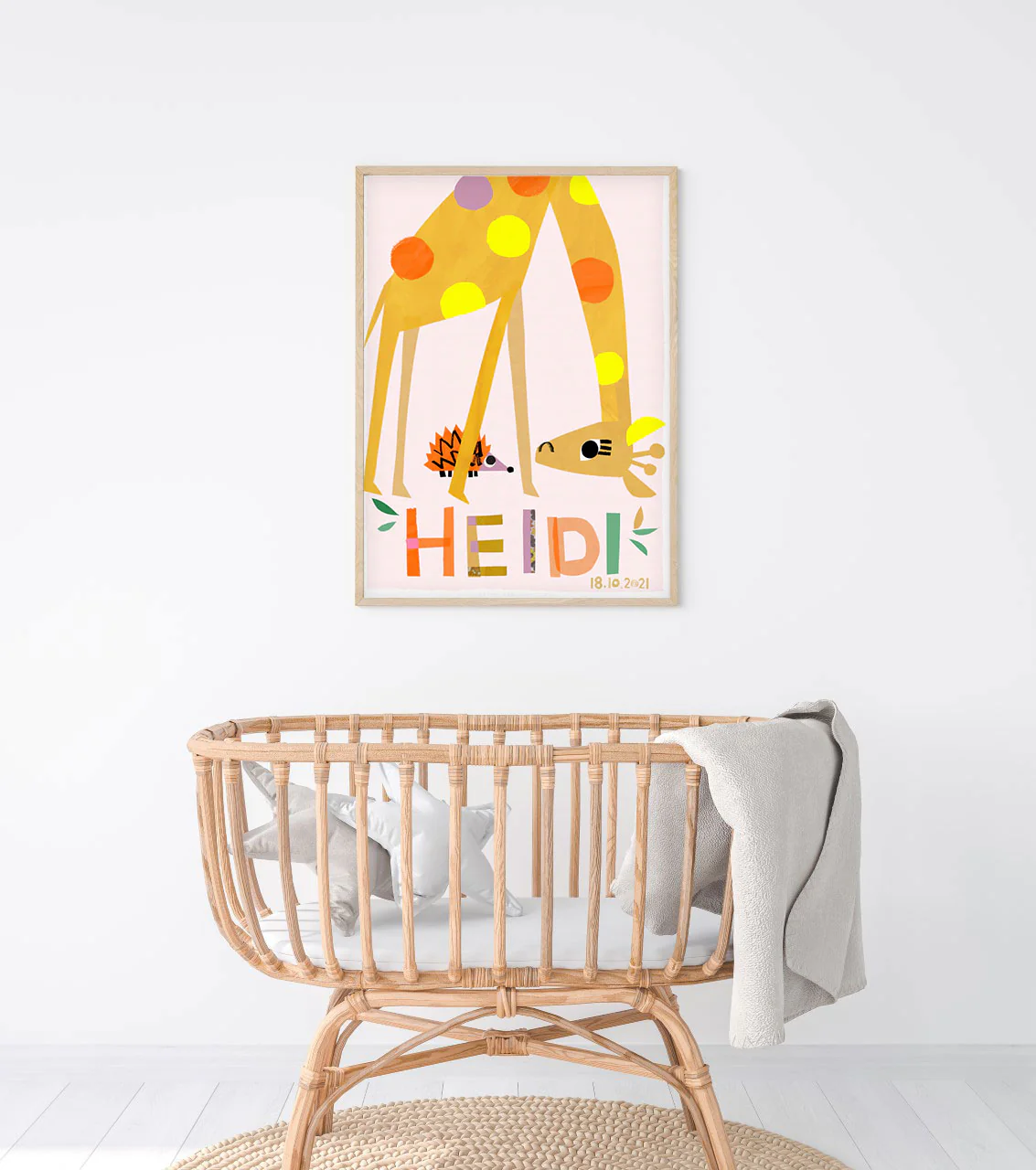 Personalised Giraffe Pink Print - Image 4
