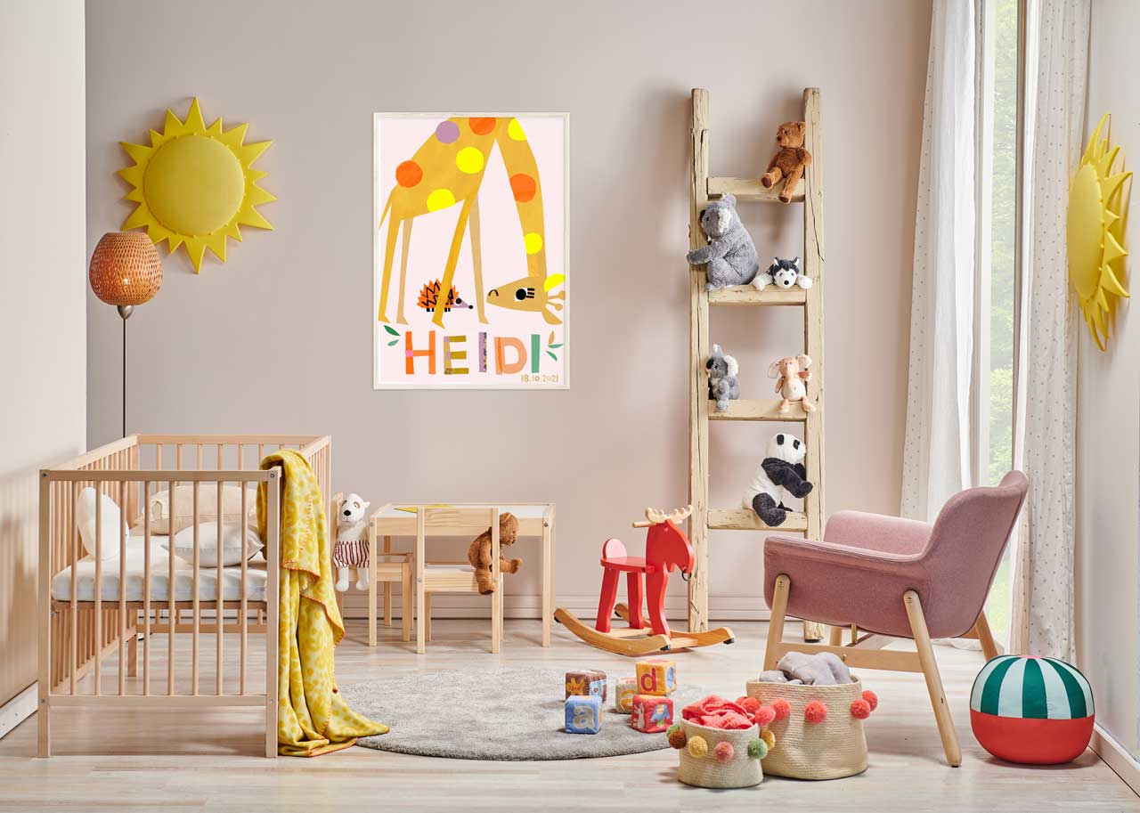 Personalised Giraffe Pink Print - Image 6