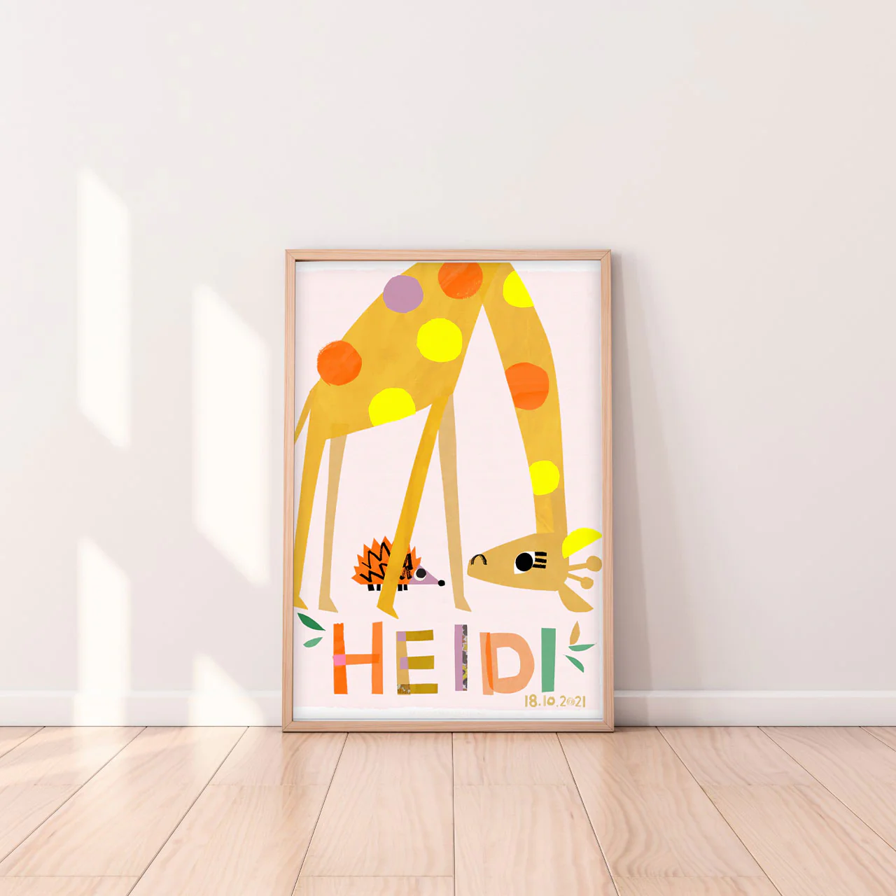 Personalised Giraffe Pink Print - Image 7