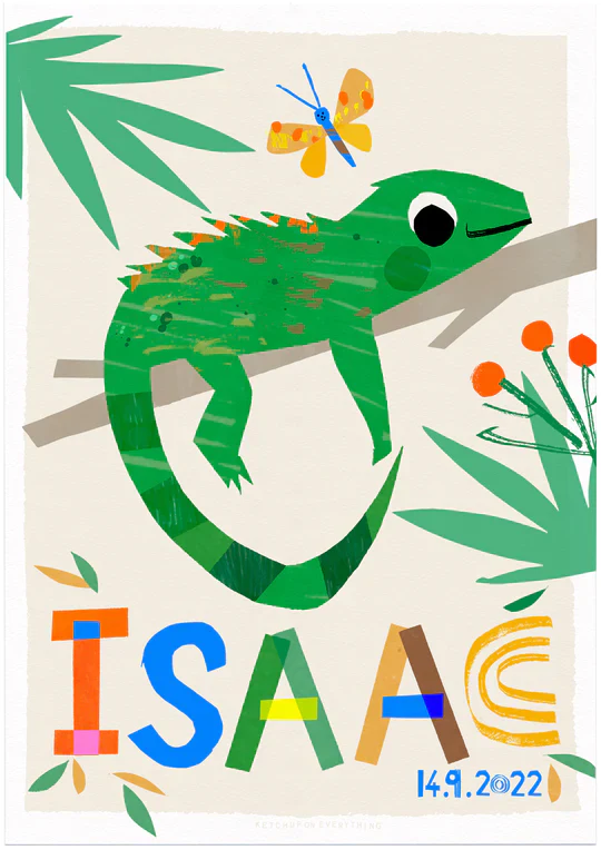 Personalised Iguana Print