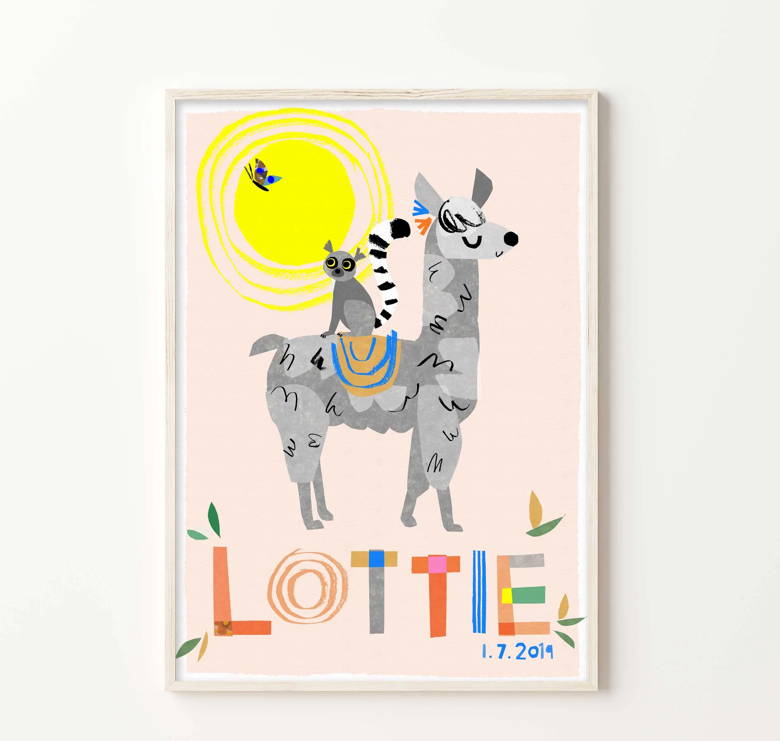 Personalised Llama Print