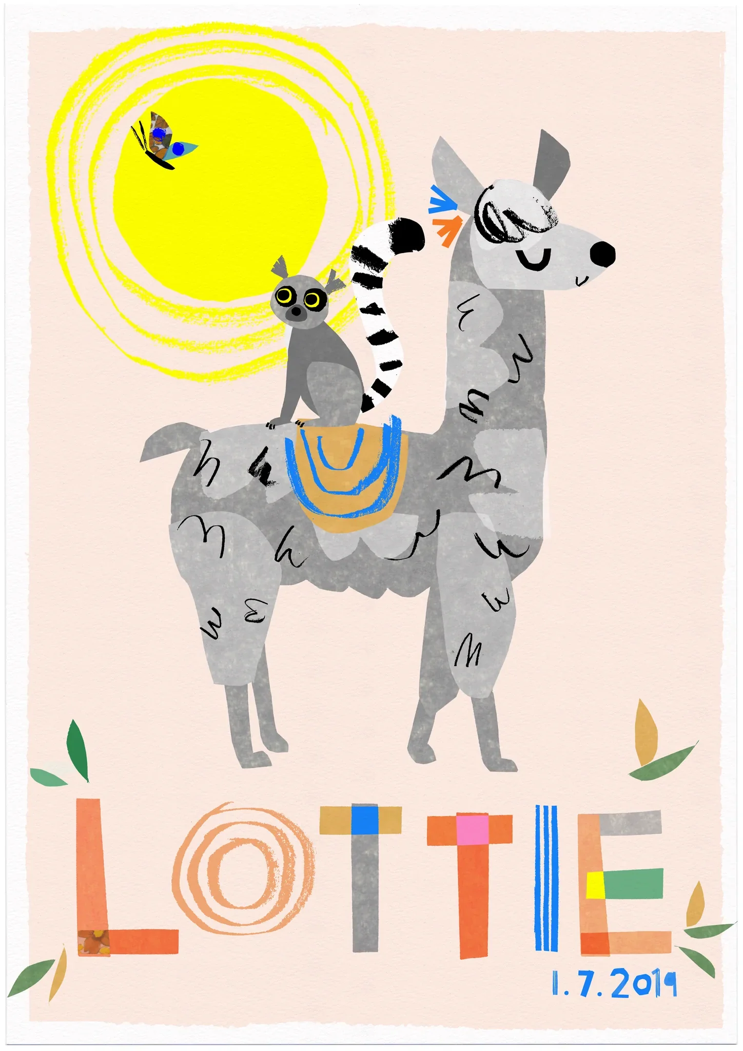 Personalised Llama Print - Image 2