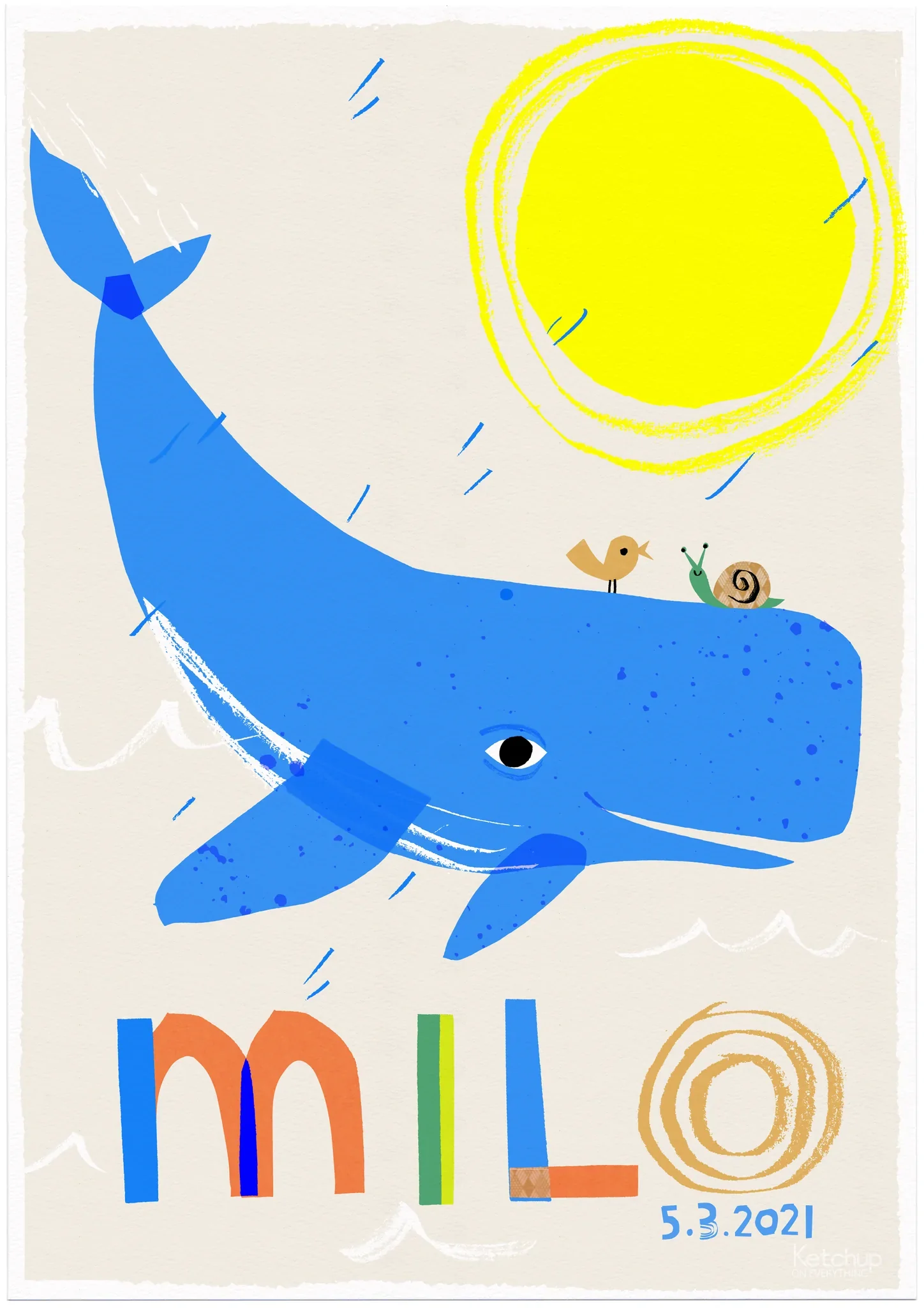 Personalised Whale Print - Image 2