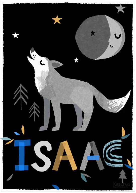 Personalised Wolf Print