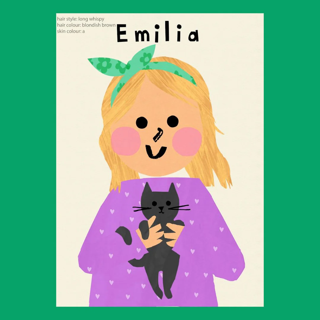 Personalized Cat Girl Portrait Print - Image 11