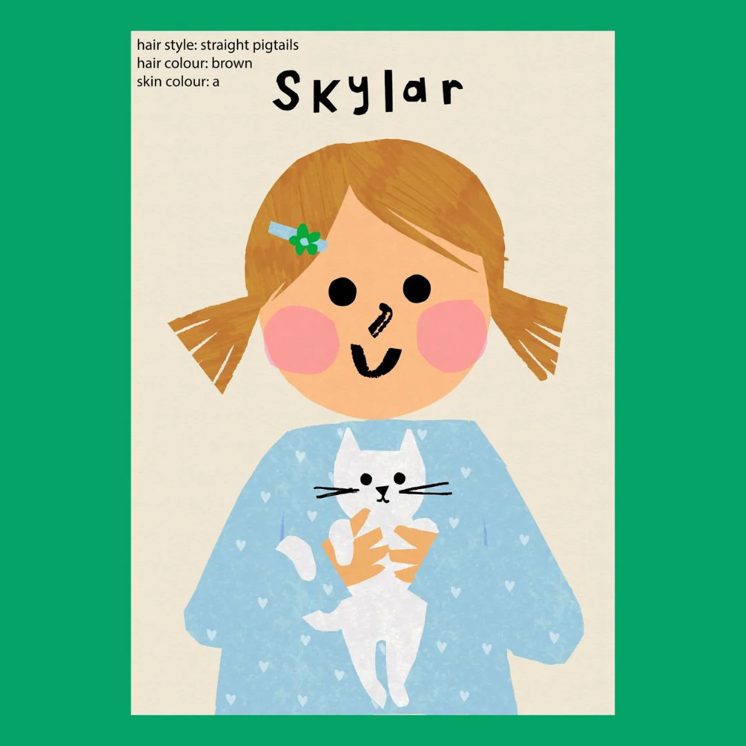 Personalized Cat Girl Portrait Print - Image 12
