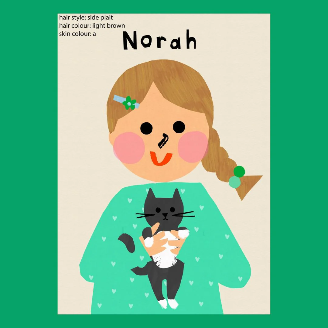 Personalized Cat Girl Portrait Print - Image 13