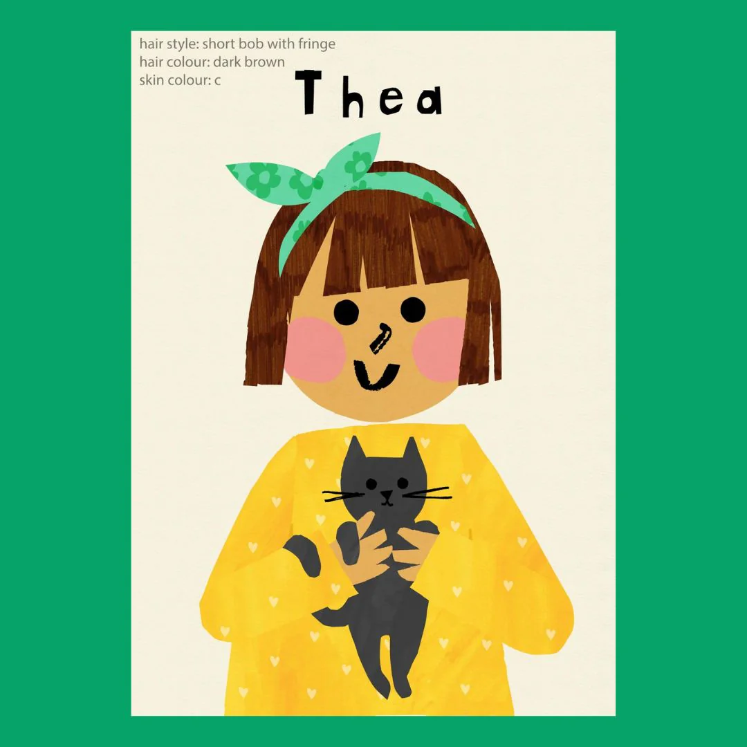 Personalized Cat Girl Portrait Print - Image 16