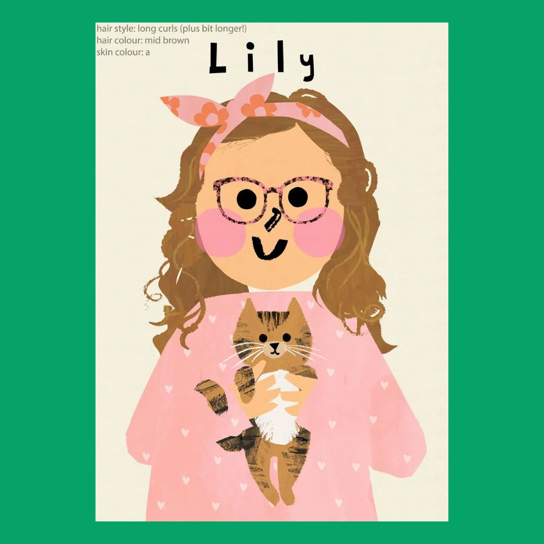 Personalized Cat Girl Portrait Print - Image 3