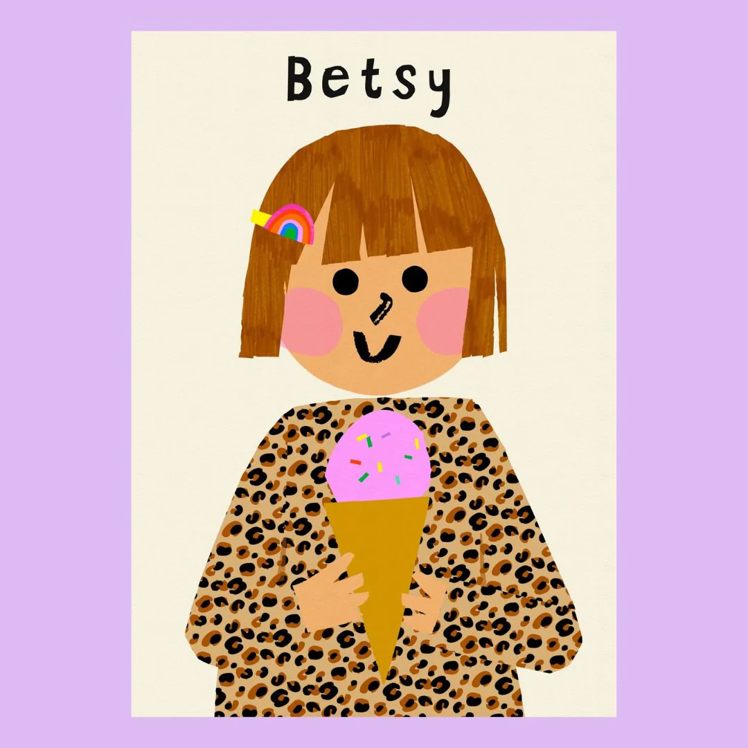 Personalized Ice Cream Girl Portrait
