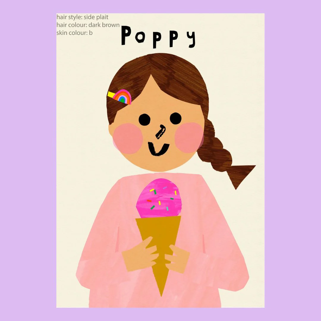Personalized Ice Cream Girl Portrait - Image 11