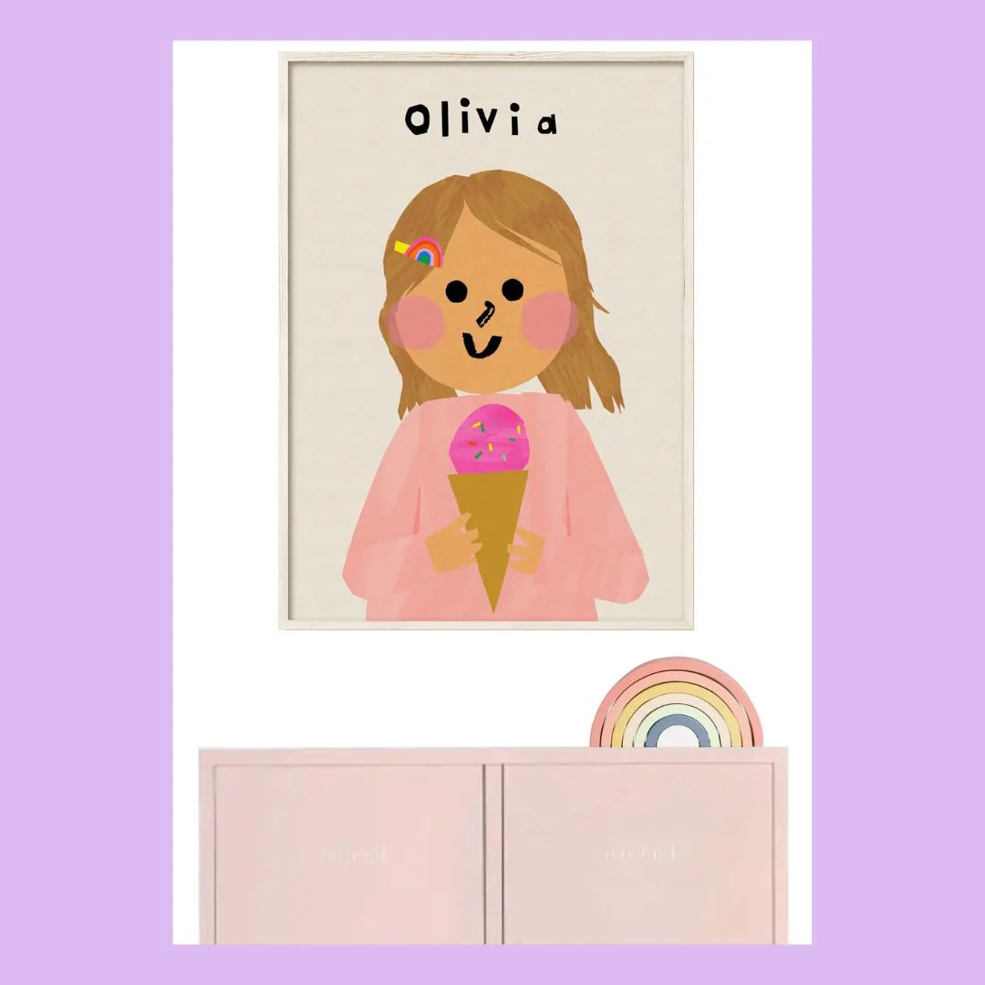 Personalized Ice Cream Girl Portrait - Image 4