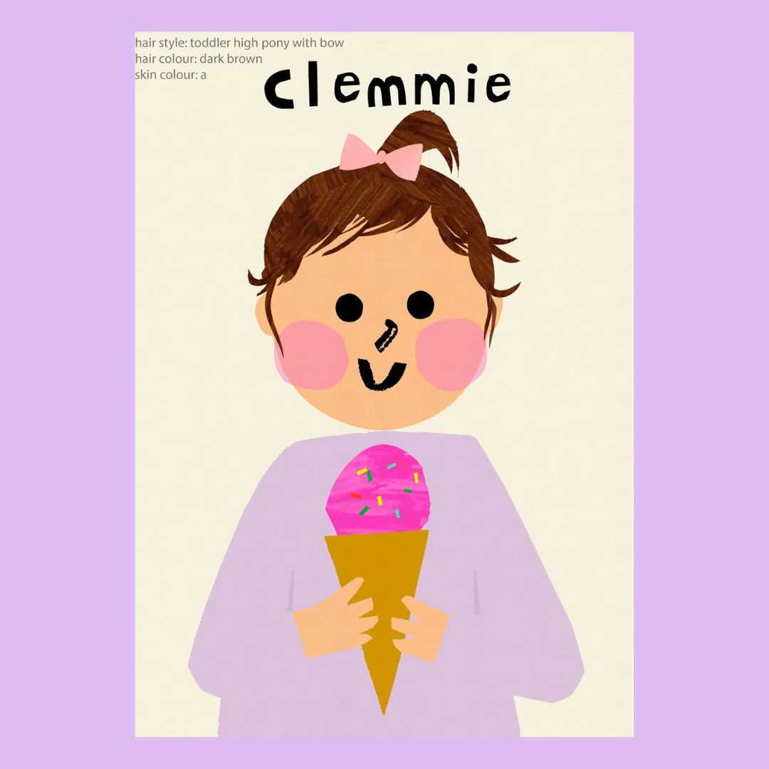 Personalized Ice Cream Girl Portrait - Image 5