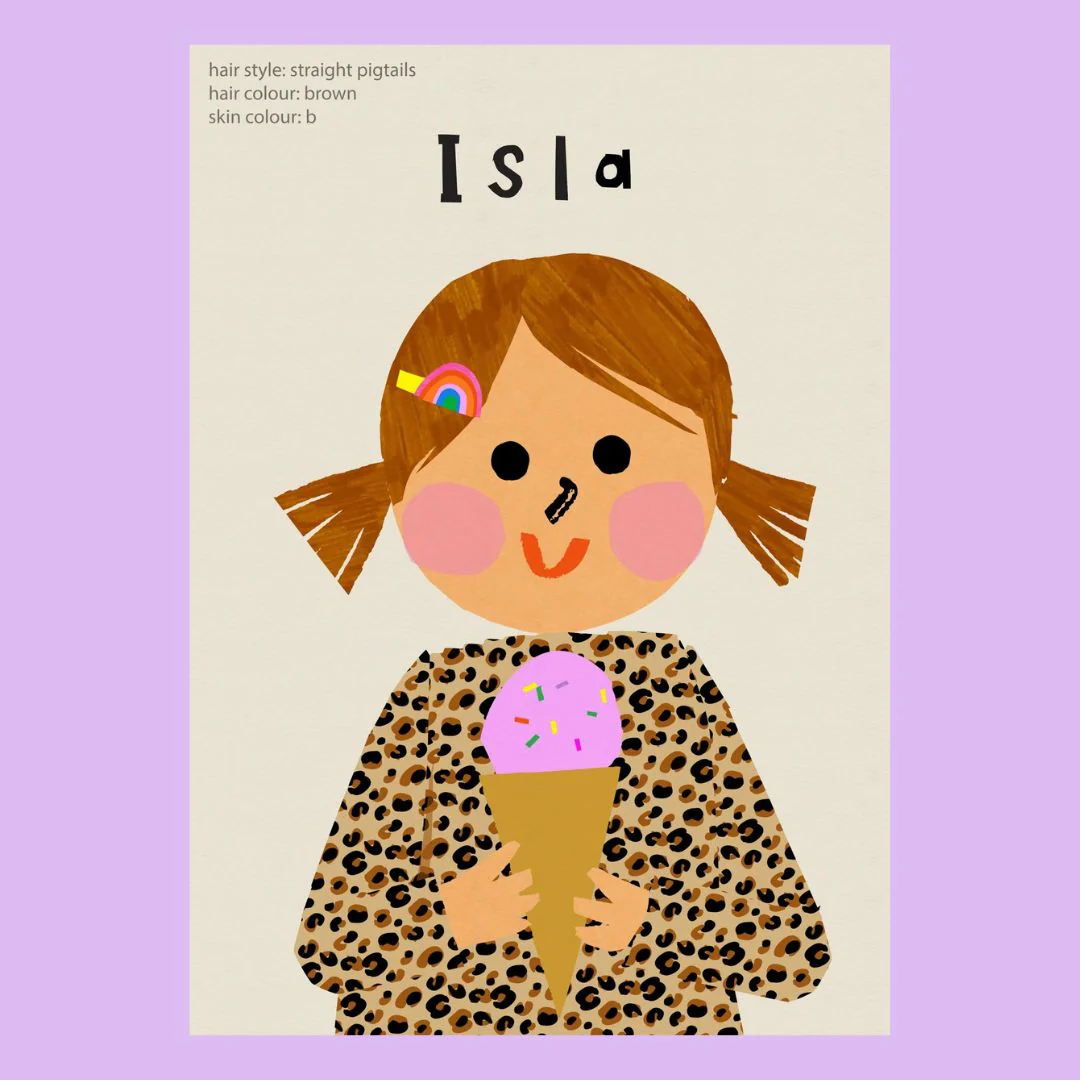 Personalized Ice Cream Girl Portrait - Image 6
