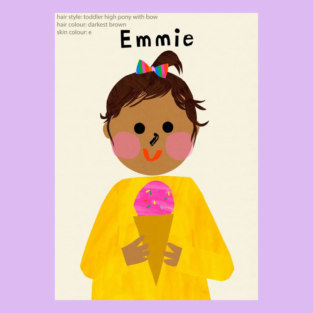 Personalized Ice Cream Girl Portrait - Image 7