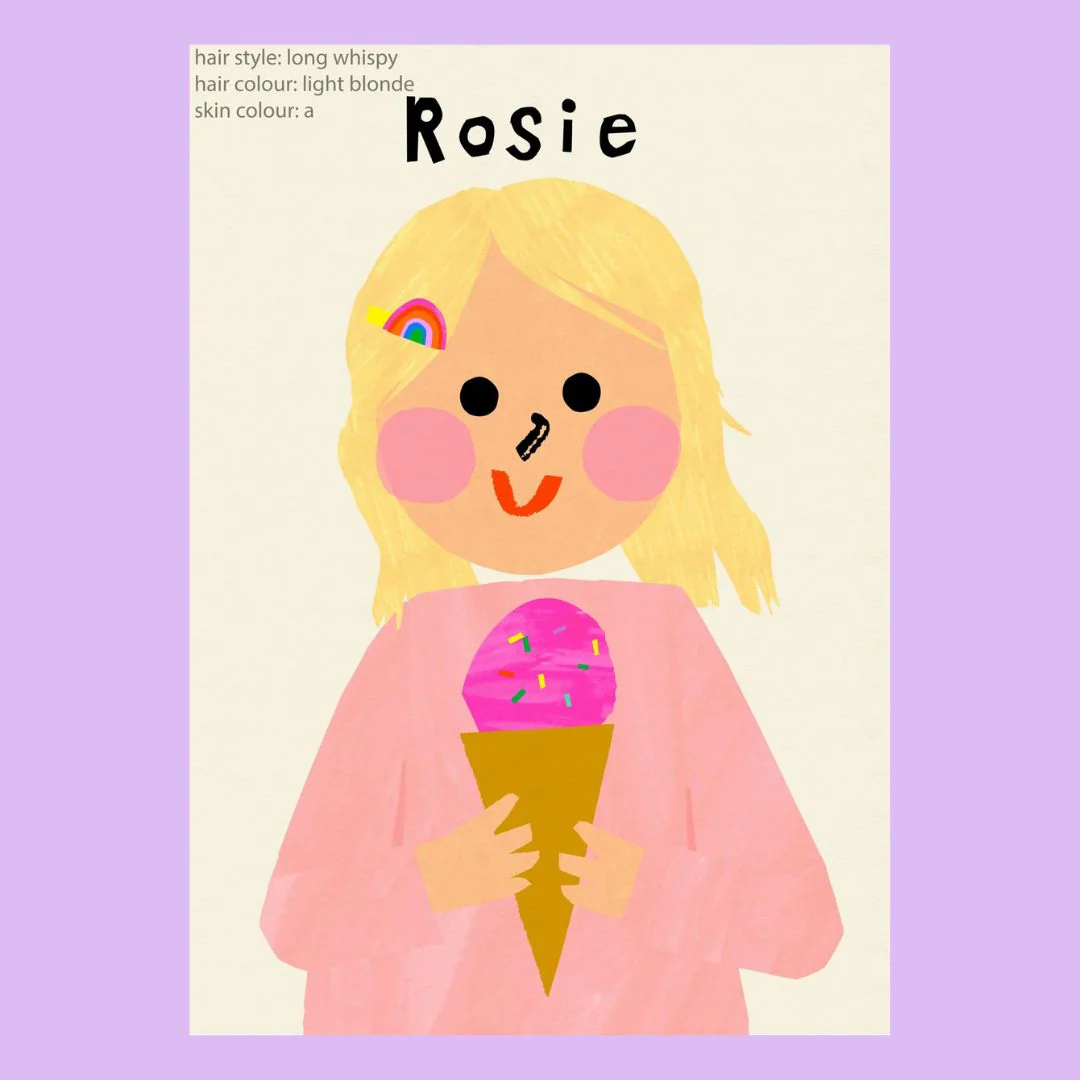 Personalized Ice Cream Girl Portrait - Image 8