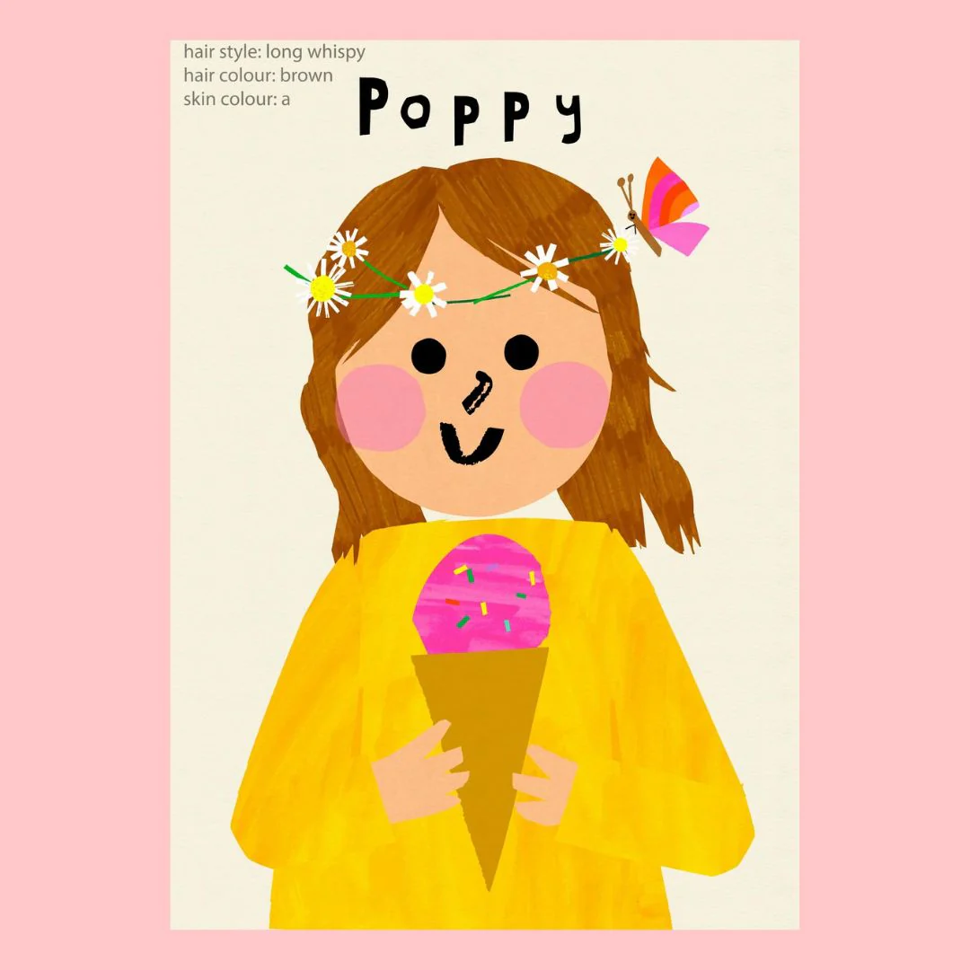 Personalized Ice Cream girl with Daisy - Image 2