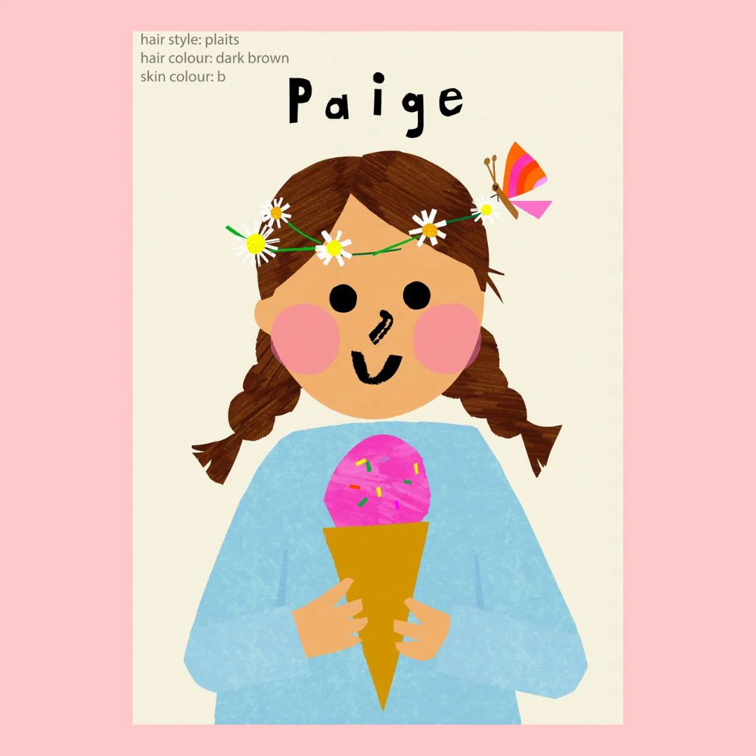 Personalized Ice Cream girl with Daisy - Image 3