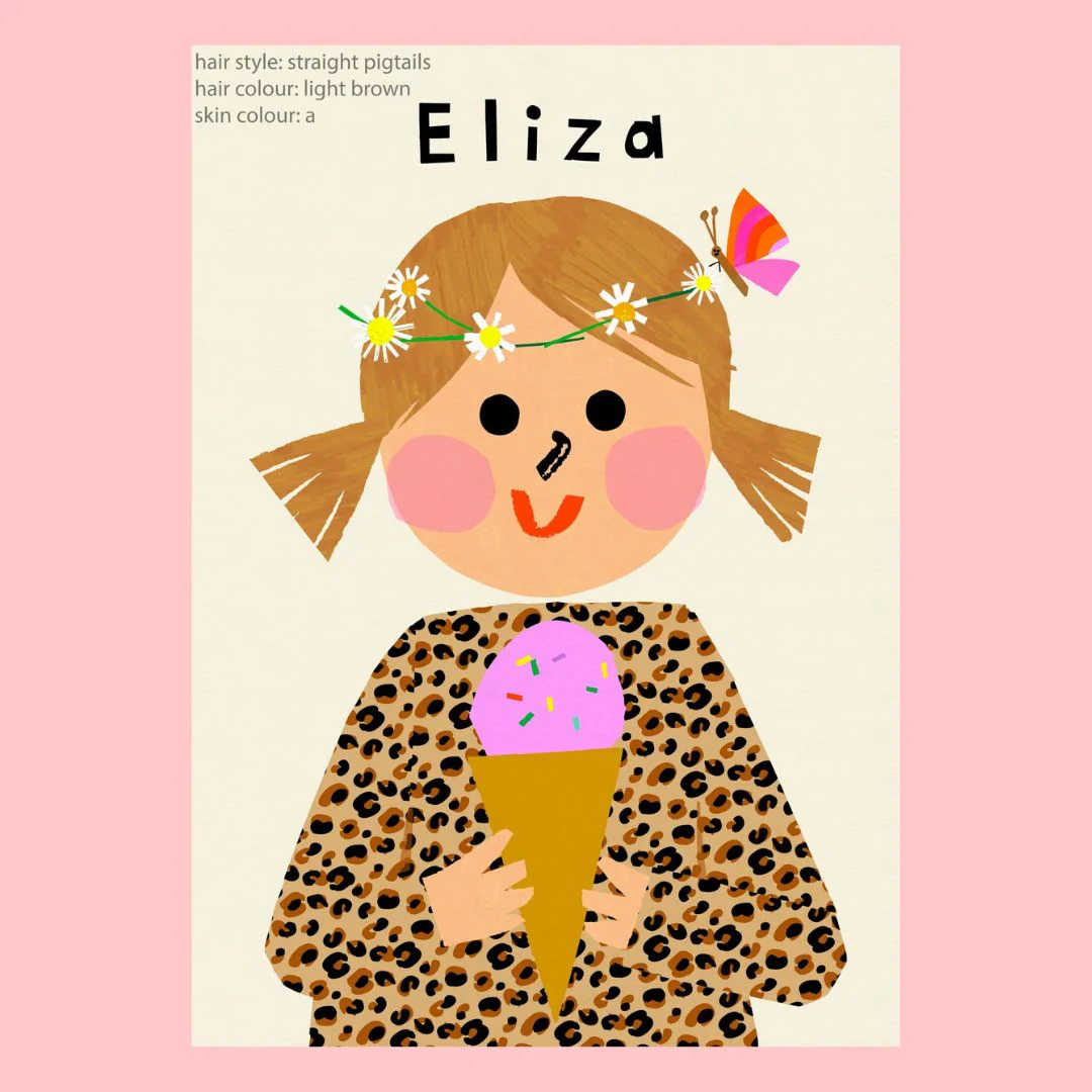 Personalized Ice Cream girl with Daisy - Image 6