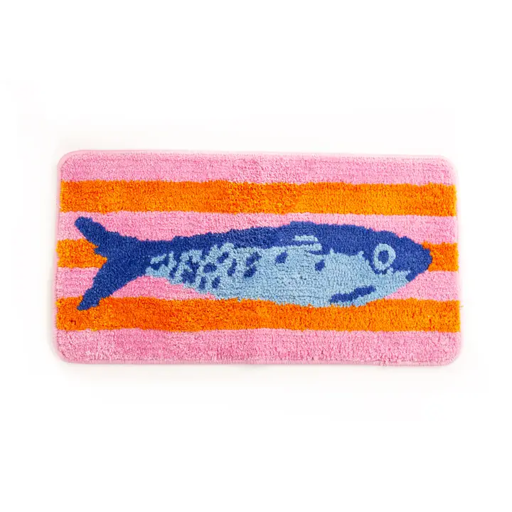 Pink Fish Bath Mat