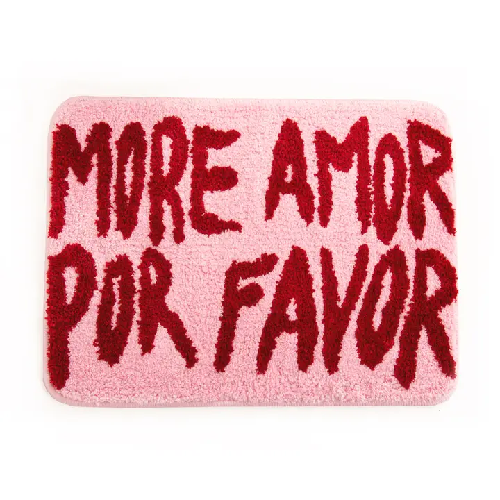 Pink More Love Bath Mat