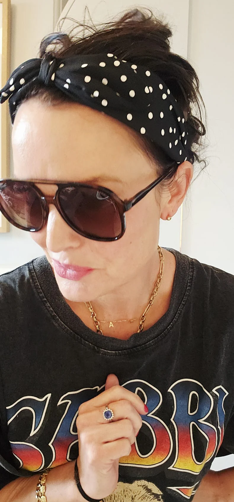 Polka dot headband with bow - Image 4