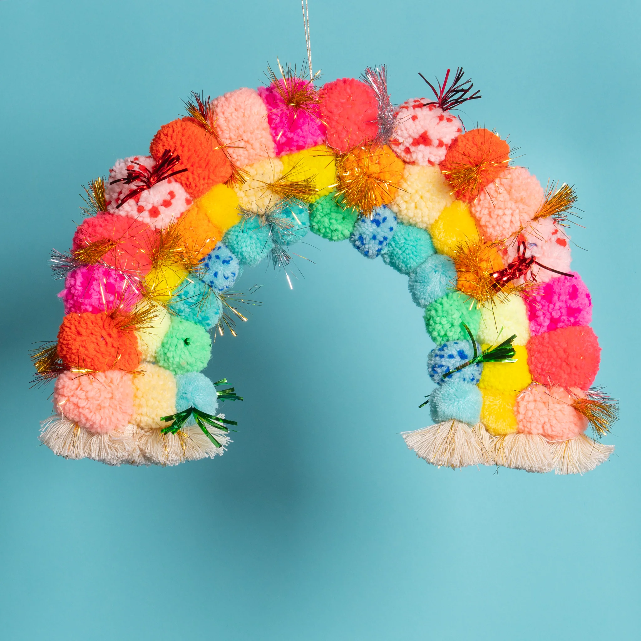 Pom pom Rainbow wall hanging - Image 6