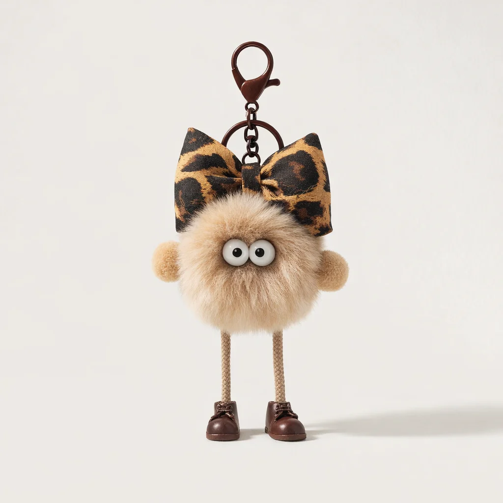 Pom Pom with bow Bag Charms - Colours assorted - Image 5