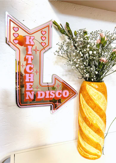 Retro Kitchen Disco Mirror Orange and Pink - Image 4