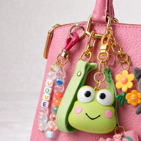 Silicon Frog Key Chain Wallet Bag Charm - Image 3