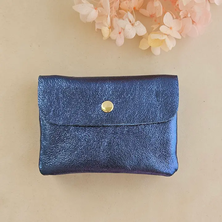 Small Metallic Leather Coin / Card purse - Colours assorted - Image 13