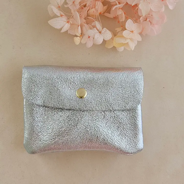 Small Metallic Leather Coin / Card purse - Colours assorted - Image 14