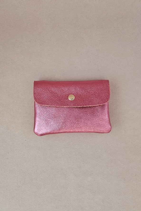 Small Metallic Leather Coin / Card purse - Colours assorted - Image 15