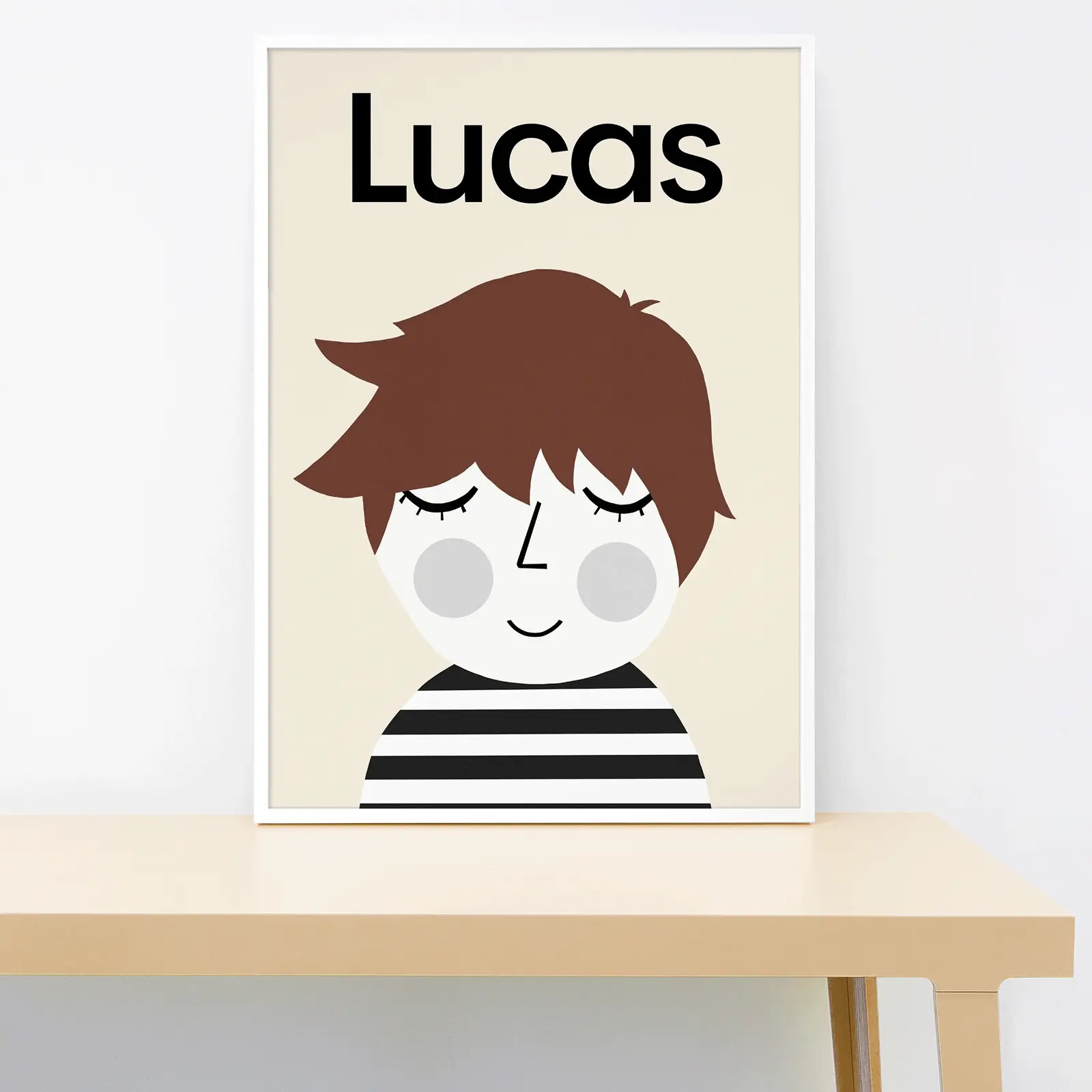 Stripe Tee - Spiky Hair Personalised Print
