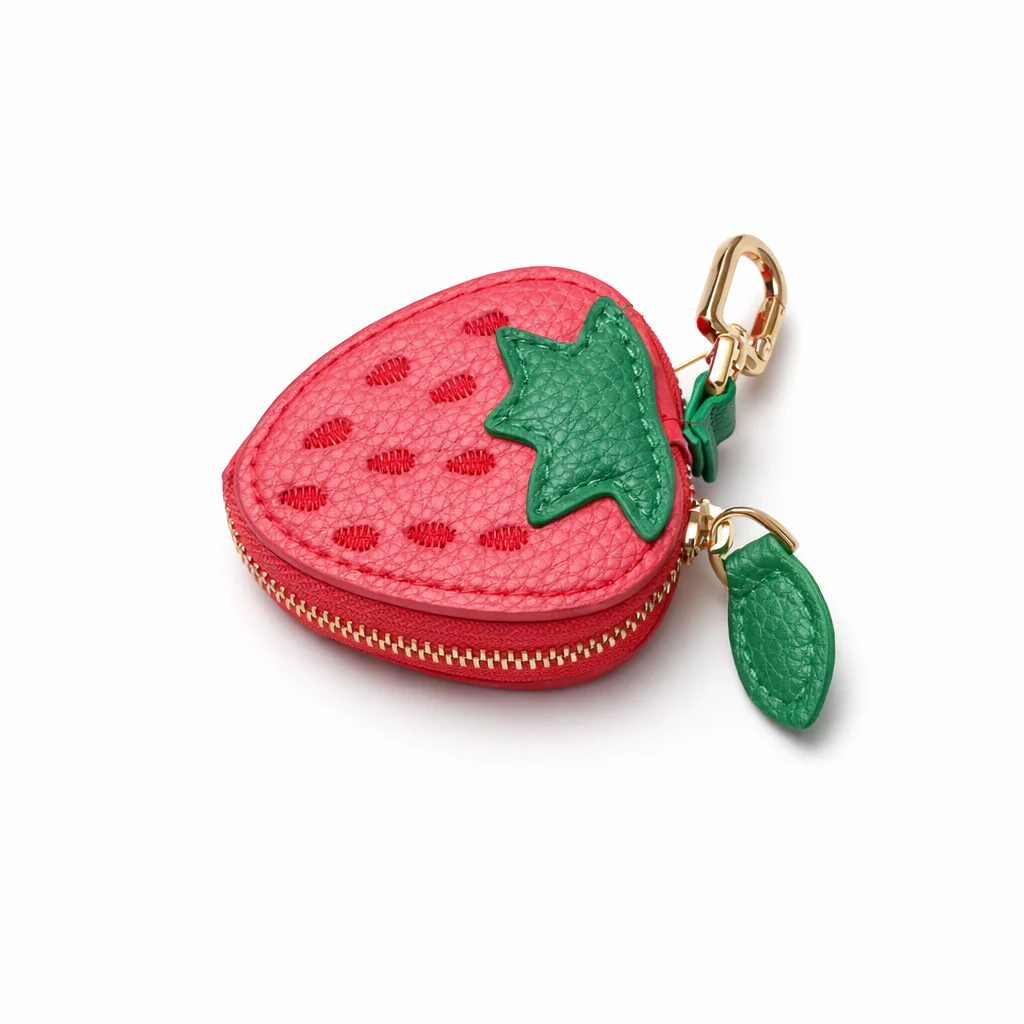 Strawberry  Fruit Bag Charm Vegan