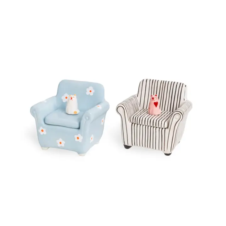 Stripe Cat Chair Jewelry Box - Image 2