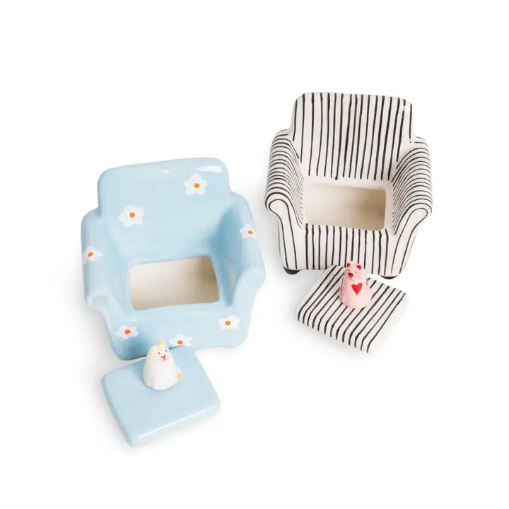 Stripe Cat Chair Jewelry Box - Image 3