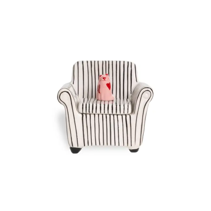 Stripe Cat Chair Jewelry Box - Image 4