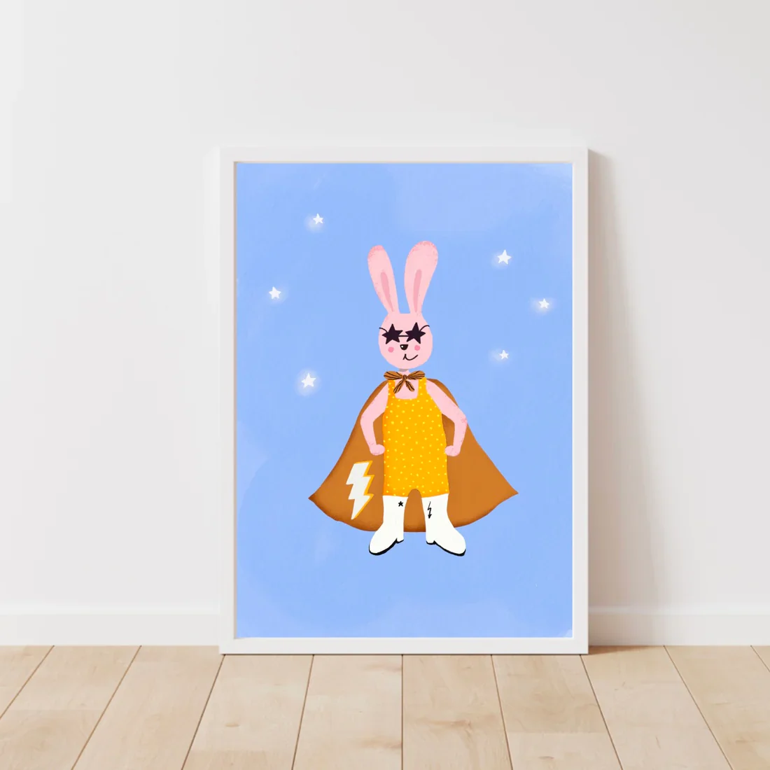 Superhero Bunny Print
