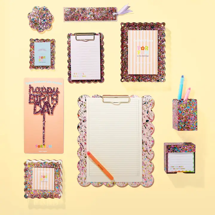For Fun Glitter Clip Board With Note Book - Image 2